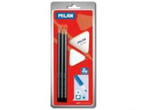 Opakowanie Ołówki trójkątne HB 3*+ trójk. gumka i temp. MILAN