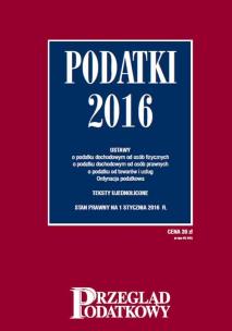 Okładka książki Podatki 2016