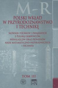 Opakowanie Polski wkład w przyrodoznawstwo i technikę. Tom III. M-R
