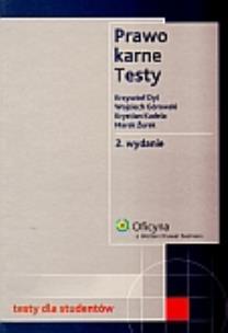 Okładka książki Prawo karne Testy