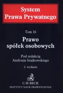 Opakowanie Prawo spółek osobowych. System Prawa Prywatnego. Tom 16