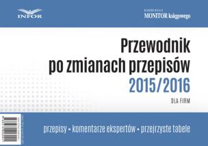 Opakowanie Przewodnik po zmianach przepisów 2015/2016