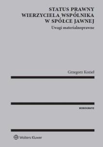 Okładka książki Status prawny wierzyciela wspólnika w spółce jawnej