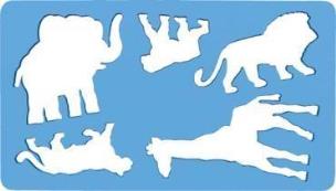 Opakowanie Szablon zwierząt Lew