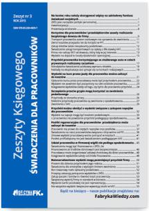 Okładka książki Zeszyty Księgowego Nr 3 Świadczenia dla pracowników