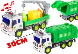 Opakowanie Auto Plastikowe Na Baterie Śmieciarka Dźwig 1:16