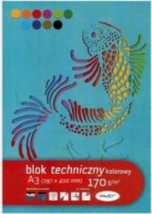Opakowanie Blok techniczny A3/10K kolorowy GRAART