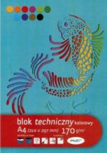 Opakowanie Blok techniczny A4/10K kolorowy GRAART