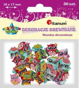 Opakowanie Dodatek dekoracyjny Titanum Craft-fun Sowy 16x17 mm (WDC240)