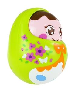 Opakowanie Duża kolorowa Wańka Wstańka lalka dzwoneczek zielona
