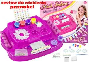 Opakowanie Duży zestaw do paznokci wzorniki lakiery brokat