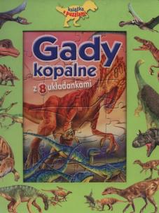 Okładka książki Gady kopalne. Książka z puzzlami