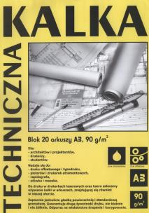 Opakowanie Kalka techniczna A3 90g 20 arkuszy