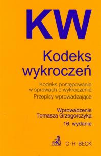 Okładka książki Kodeks wykroczeń Kodeks postępowania w sprawach o wykroczenia Przepisy wprowadzające