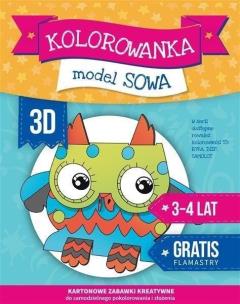 Okładka książki Kolorowanka 3D: Sowa