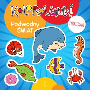 Okładka książki Kolorowanki z naklejkami. Podwodny świat