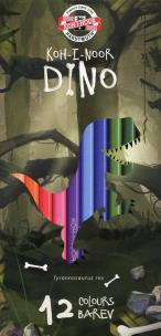 Opakowanie Kredki Dino 12 kolorów