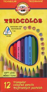 Opakowanie Kredki ołówkowe trójboczne 7mm 12 kolorów