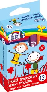 Opakowanie Kredki świecowe Jumbo trójkątne10 mm 12 kolorów