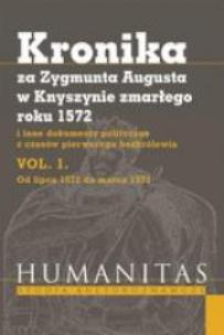 Okładka książki Kronika za Zygmunta Augusta w Knyszynie zmarłego..