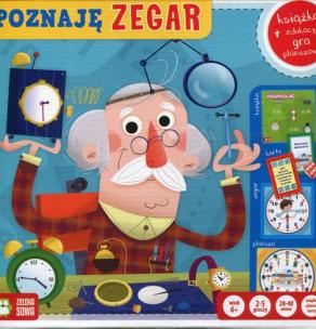 Okładka książki Książka z grą- Poznaję zegar- NOWE