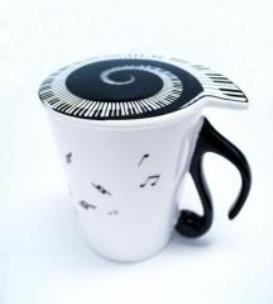 Opakowanie Kubek z pokrywką - nutki