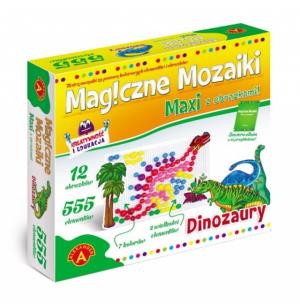 Okładka książki Magiczne mozaiki 555 elementów - Dinozaury