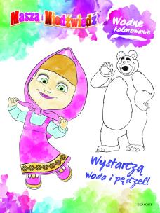 Okładka książki Masza i Niedźwiedź Wodne kolorowanie
