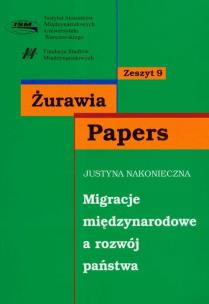 Okładka książki Migracje międzynarodowe a rozwój państwa zeszyt 9