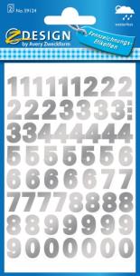 Okładka książki naklejki odporne na pogodę- numery- srebrne