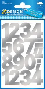 Okładka książki Naklejki odporne na pogodę- numery- srebrne