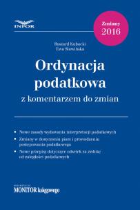 Okładka książki Ordynacja podatkowa z komentarzem do zmian