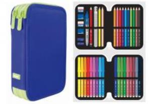 Opakowanie Piórnik 2 poz. z wyprawką Flash 5 zielony MILAN