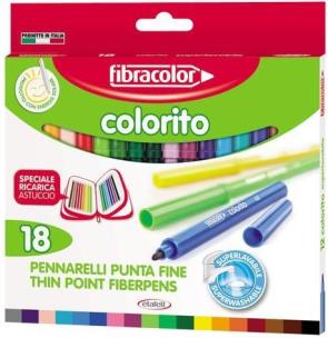 Opakowanie Pisaki Colorito 2,6mm 18 kol. FIBRACOLOR