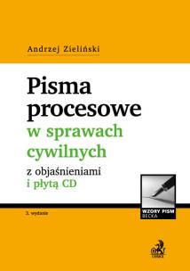 Okładka książki Pisma procesowe w sprawach cywilnych z objaśnieniami i płytą CD
