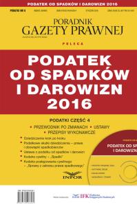 Opakowanie Podatek od spadków darowizn 2016