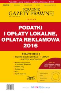Opakowanie Podatki i opłaty lokalne, opłata reklamowa 2016