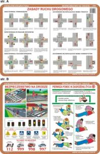 Okładka książki Podkładka edukacyjna. Bezpieczeństwo na drodze, pierwsza pom