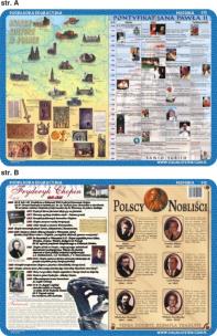 Okładka książki Podkładka edukacyjna Chopin, Polscy nobliści, skarby kultury