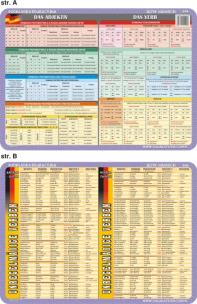 Okładka książki Podkładka edukacyjna.  Das Adjektiv, das Verb, unregelmaßige