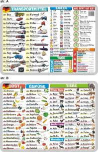 Okładka książki Podkładka edukacyjna. Die Obst, die Gemüse, die Tiere, die T