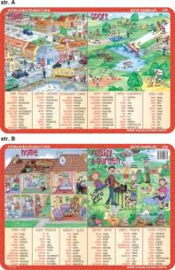 Okładka książki Podkładka edukacyjna. Town, sport, home, family & garden