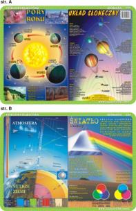 Okładka książki Podkładka edukacyjna. Układ słoneczny, pory roku, atmosfera,