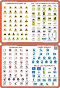 Okładka książki Podkładka edukacyjna. Znaki zakazu, nakazu, uzupełniające, o