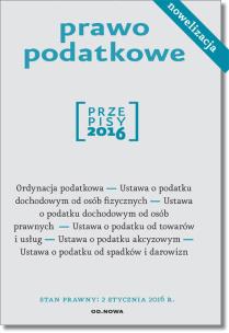 Okładka książki Prawo podatkowe Przepisy 2016
