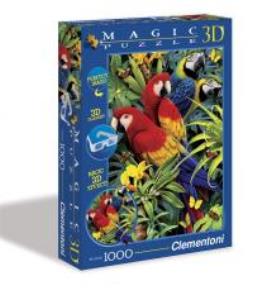 Opakowanie Puzzle 1000 Magic 3D Papugi