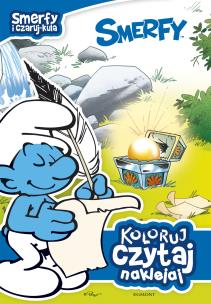 Okładka książki Smerfy Koloruj czytaj naklejaj Smerfy i czaruj-kula