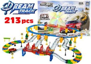 Opakowanie Tor DreamTrack 213Pcs 3w1 Kolejka Światło Dźwięk