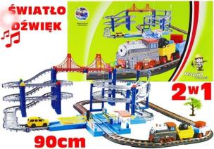 Opakowanie Tor Zjeżdżalnia Kolejka Na Baterie Światło Dźwięk