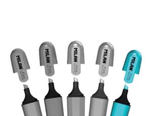 Opakowanie Zakreślacze Milan Fluo płaski niebieskie 12 sztuk